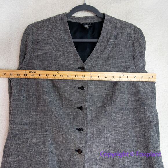 Sigrid Olsen suit 90% linen jacket with matching pants, women size Petite‎ 10 - Picture 4 of 16